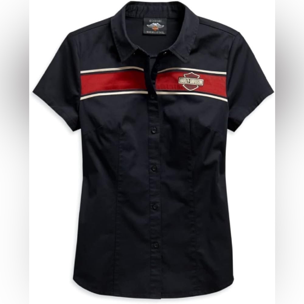 Harley-Davidson Black Shirt with Red Stripe